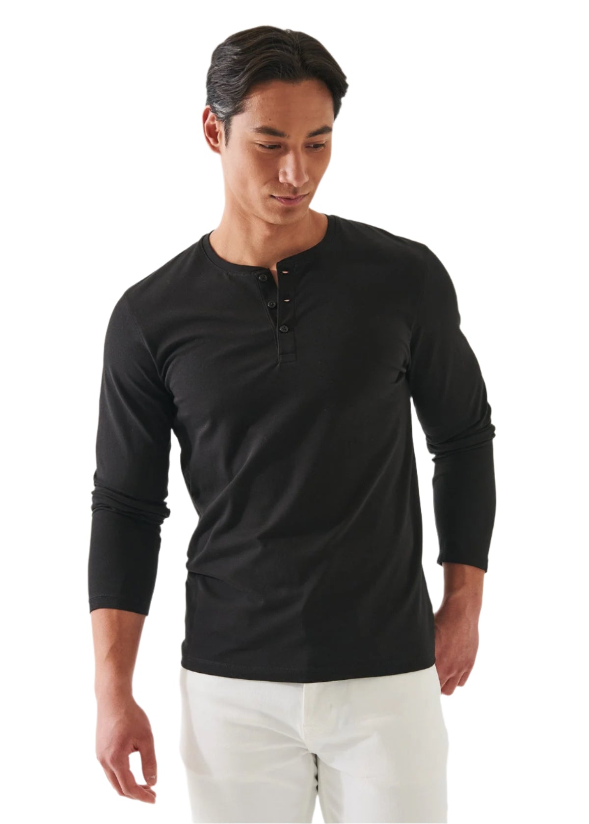 LS Henley - Black – Rothmans New York