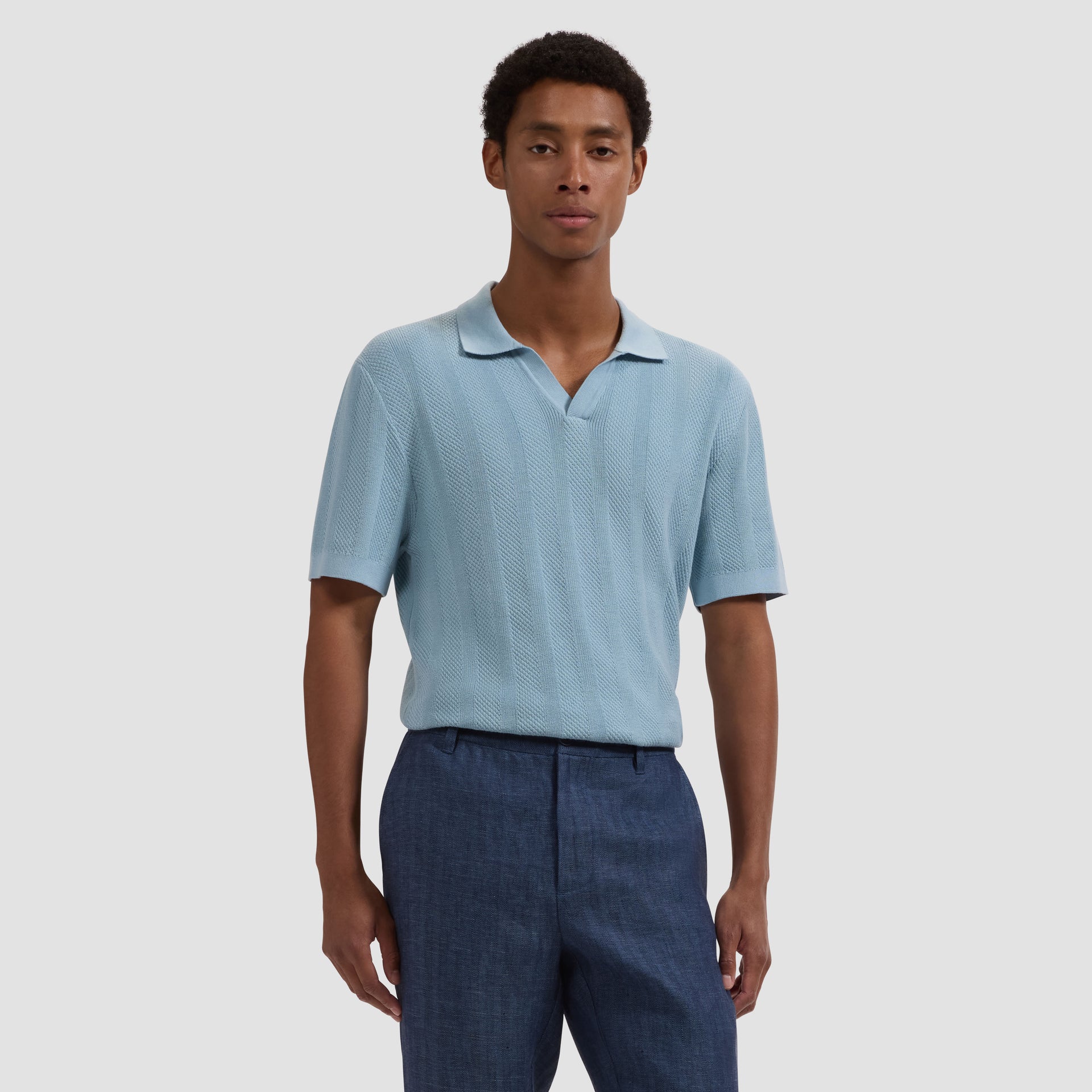 Johnny Collar Sweater Polo - Ether – Rothmans New York