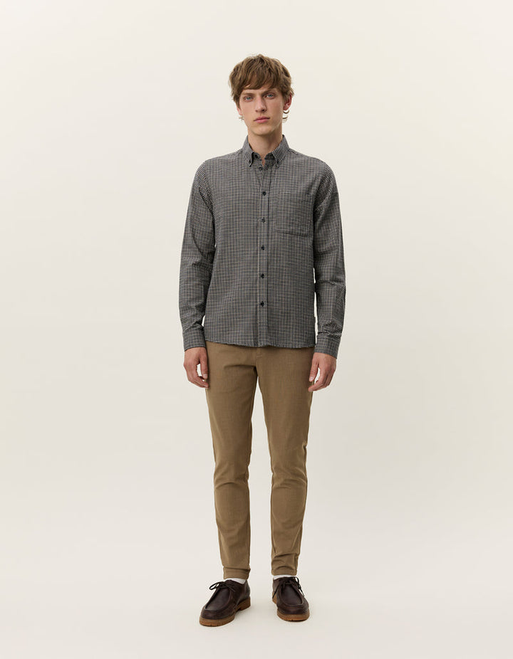 Konrad Check Flannel Shirt - Gargoyle