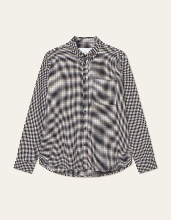 Konrad Check Flannel Shirt - Gargoyle