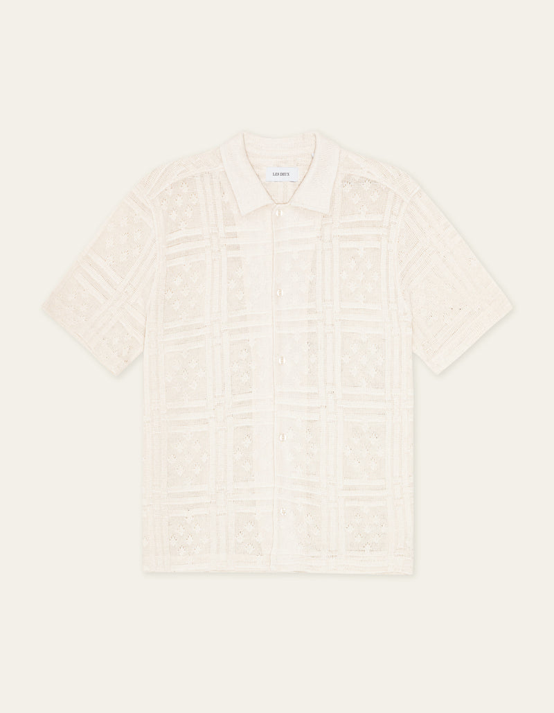 Hector Pointelle Shirt - Eggnog White