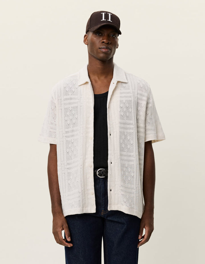 Hector Pointelle Shirt - Eggnog White