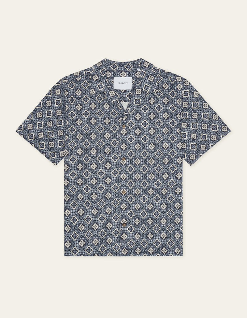 Lukas Arabesque Shirt - Blue Fog