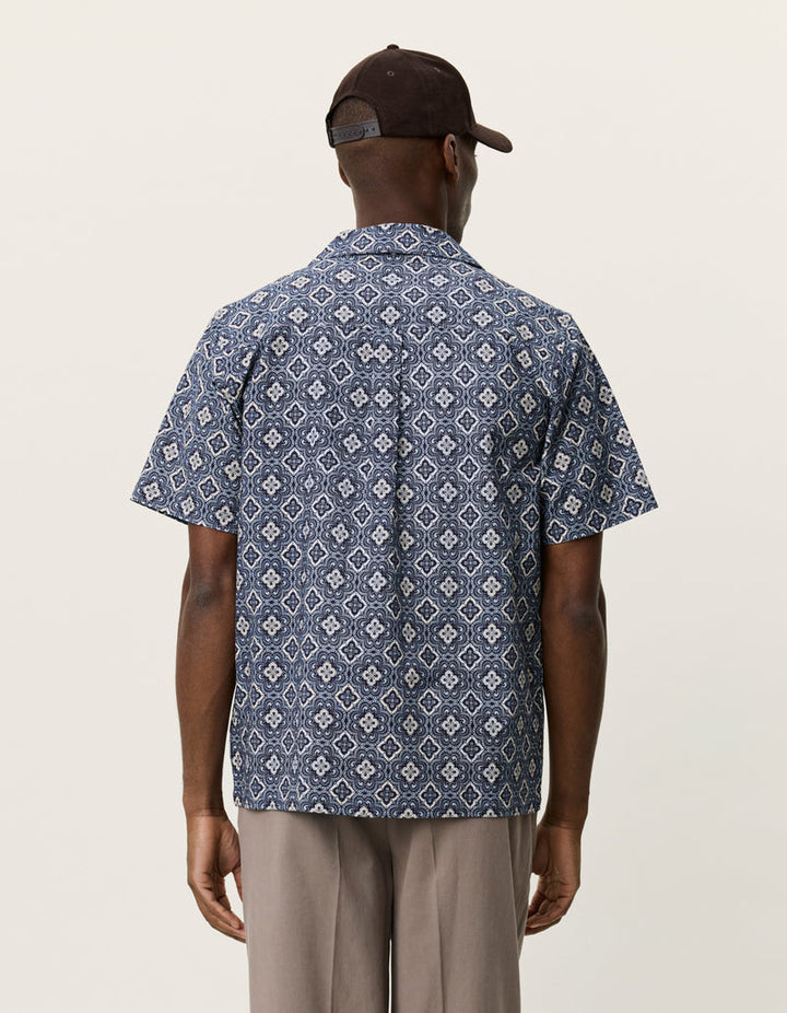 Lukas Arabesque Shirt - Blue Fog