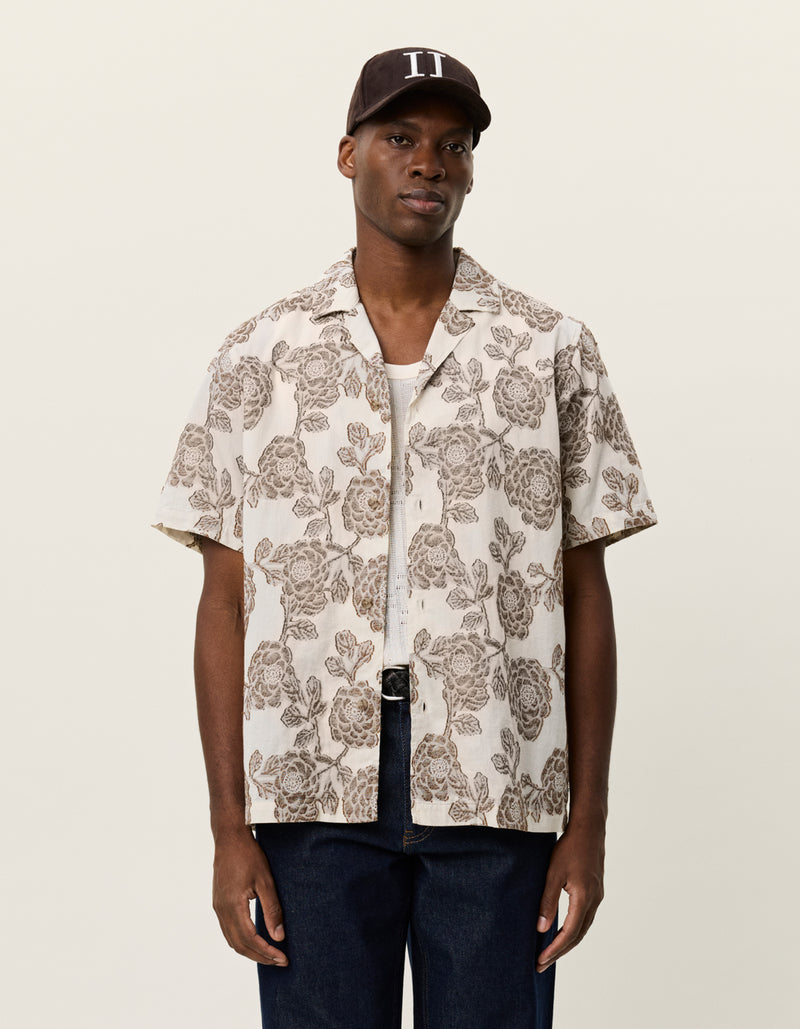 BAGARCH バガーチ SS LACE SHIRTS 【IVORY】 Lesley Jacquard SS Shirt - Ivory Floral – Rothmans New York