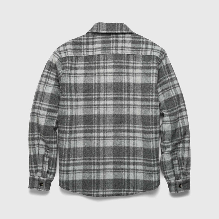 Skip Sherpa Lined Plaid Jacket - Grey Combo