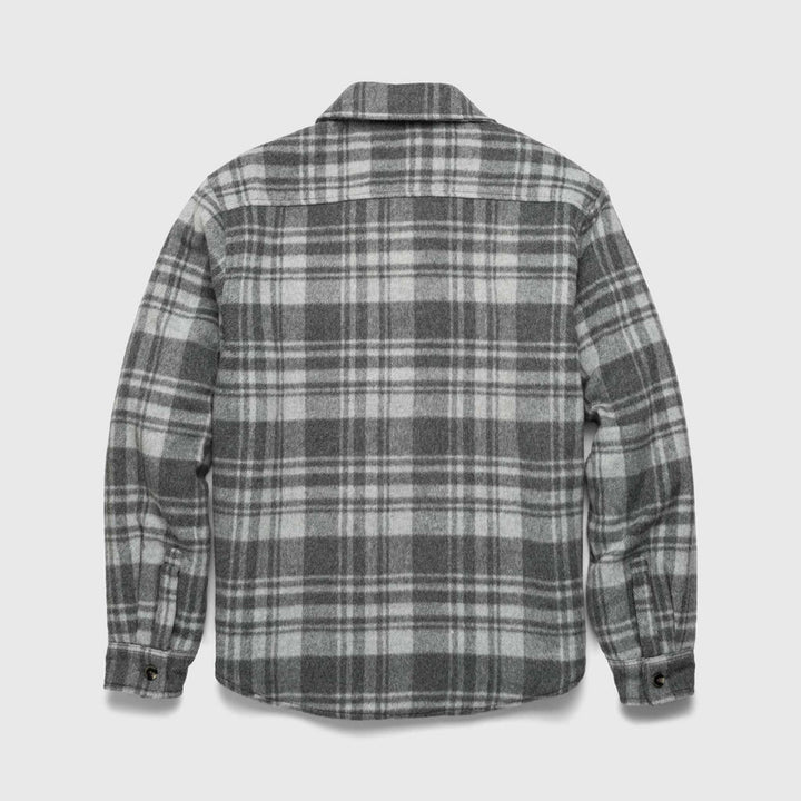 Skip Sherpa Lined Plaid Jacket - Grey Combo
