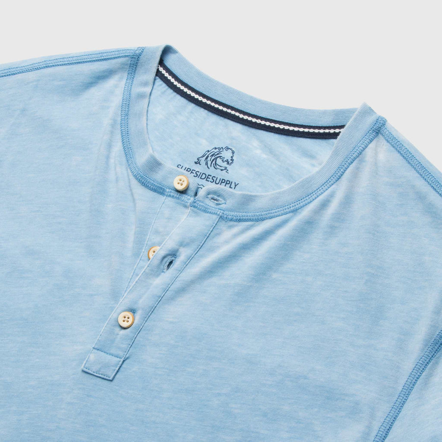Burnout SS Henley - Blissful Blue