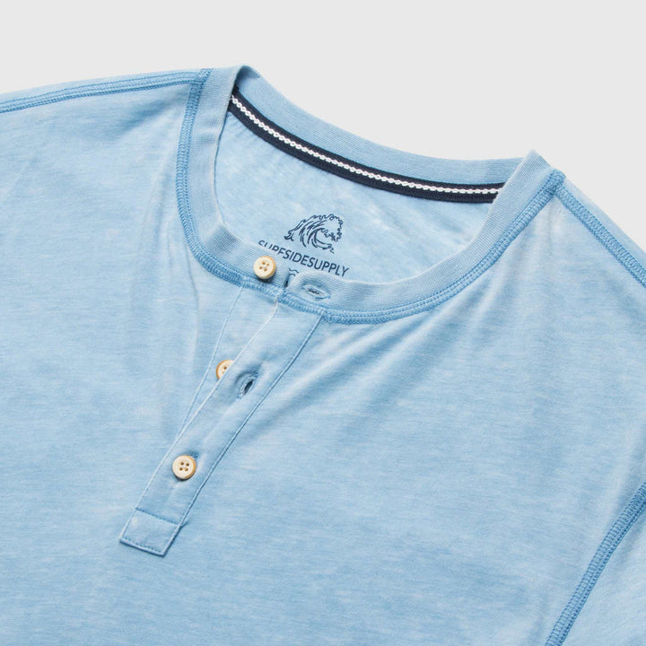 Burnout SS Henley - Blissful Blue