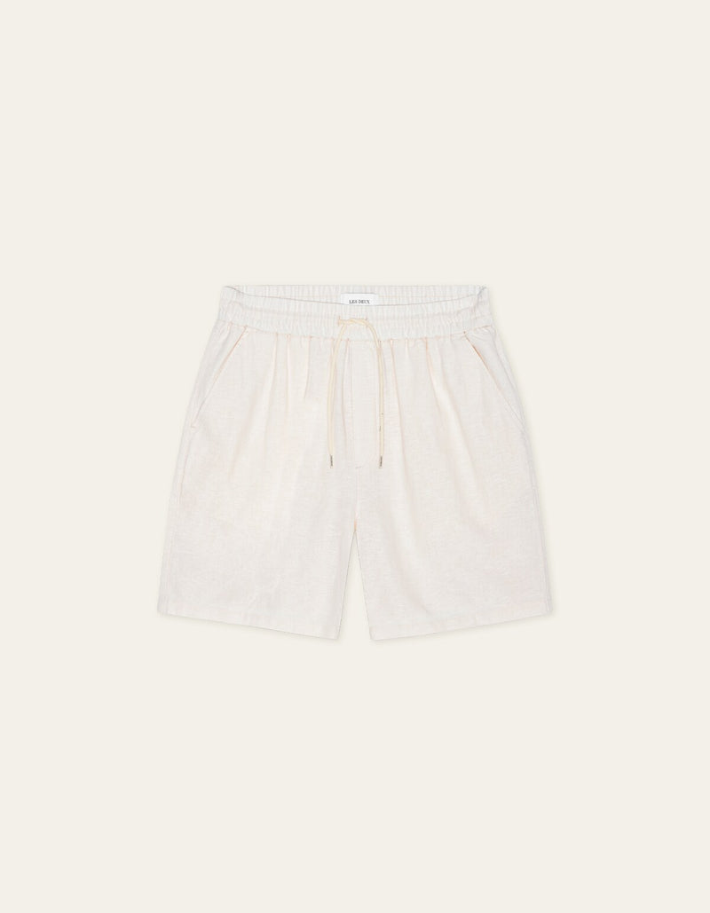 Otto Linen Shorts - Eggnog White