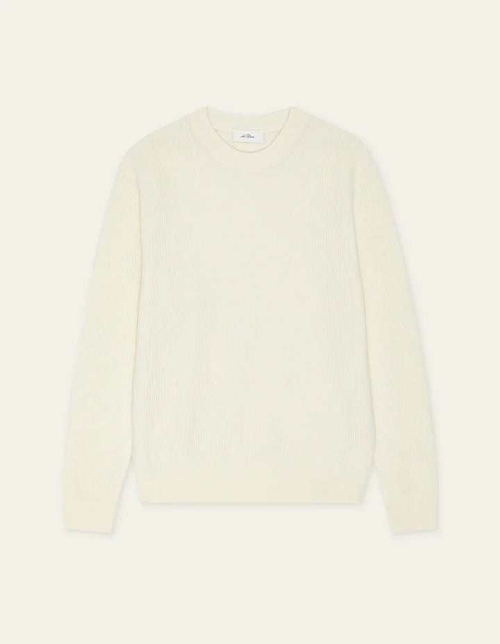 Wool Rib Knit Sweater - Ivory Melange