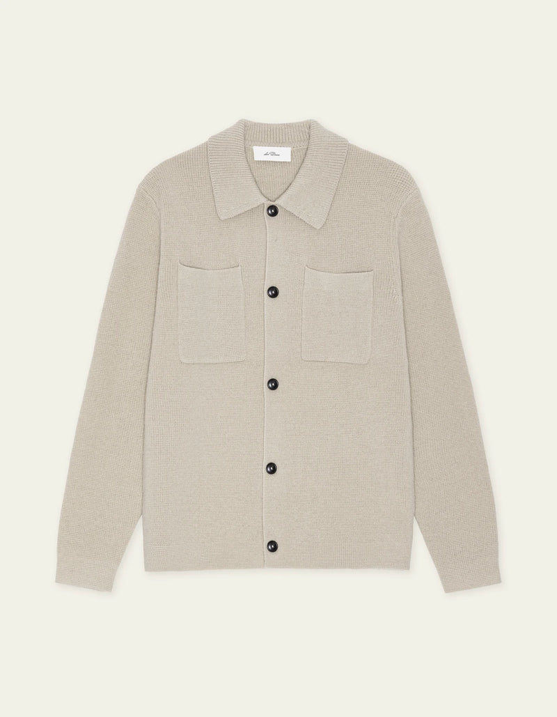 Milano Knit Overshirt - Light Sand