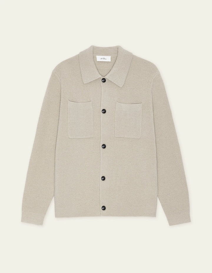Milano Knit Overshirt - Light Sand