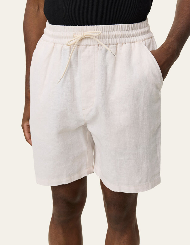 Otto Linen Shorts - Eggnog White