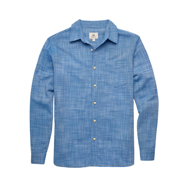Brian Slub Cotton Shirt - Strong Blue