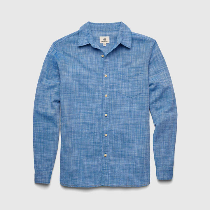 Brian Slub Cotton Shirt - Strong Blue