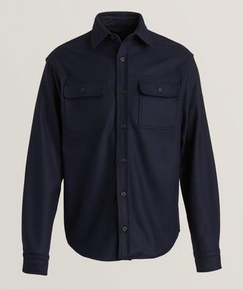 Pima Cotton Overshirt - Navy