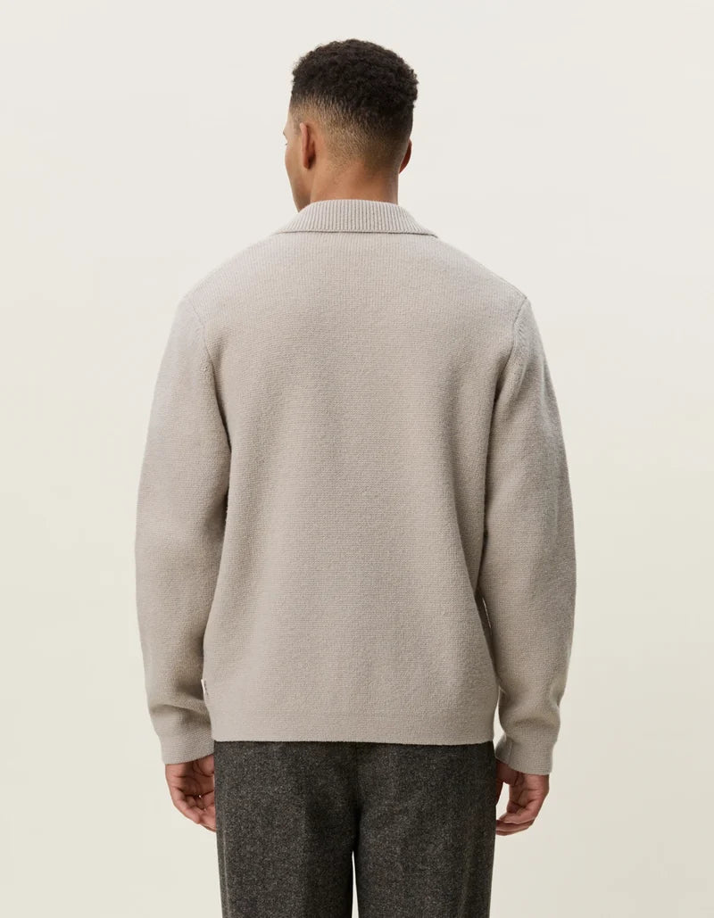 Milano Knit Overshirt - Light Sand