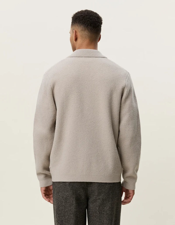 Milano Knit Overshirt - Light Sand