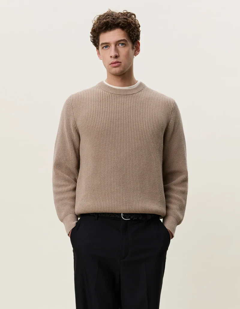 Rib Knit Sweater - Dark Sand