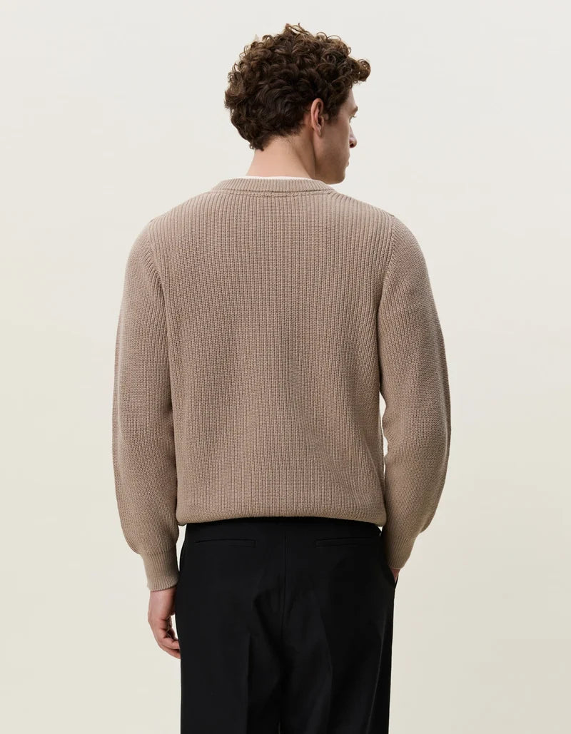 Rib Knit Sweater - Dark Sand