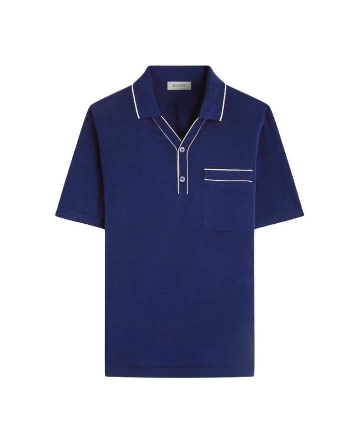 Johnny Collar Sweater Polo - Navy