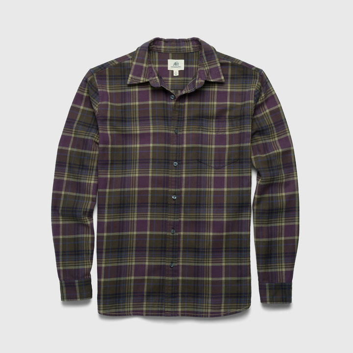 Brian Brushed Cotton Flannel - Purple Combo