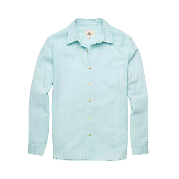 Slub Cotton LS Shirt - Aqua Green