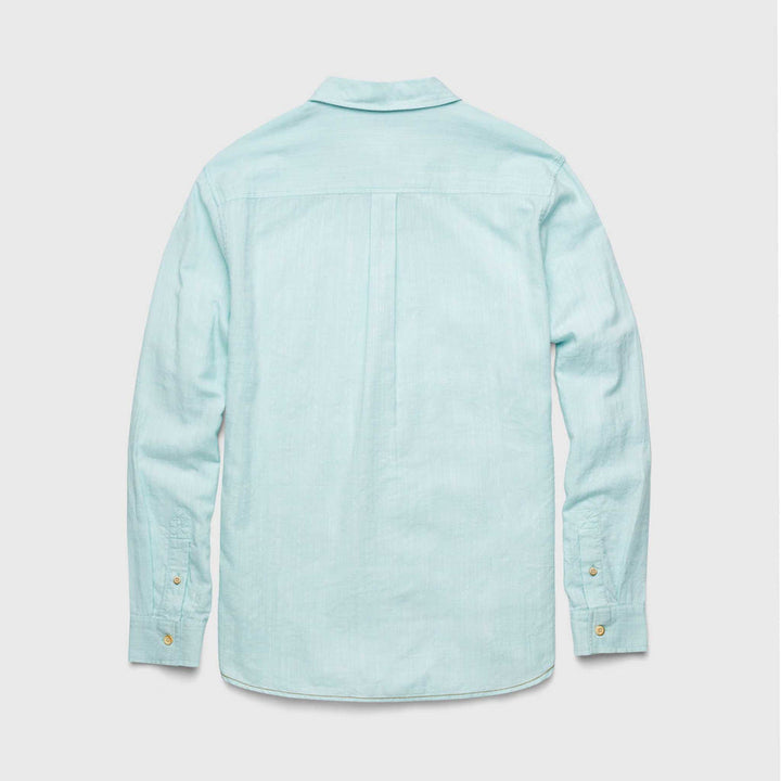 Slub Cotton LS Shirt - Aqua Green