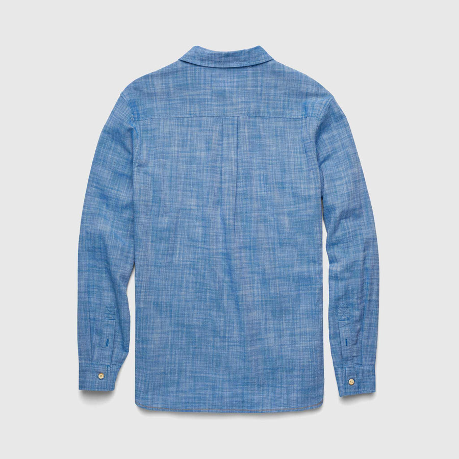 Brian Slub Cotton Shirt - Strong Blue