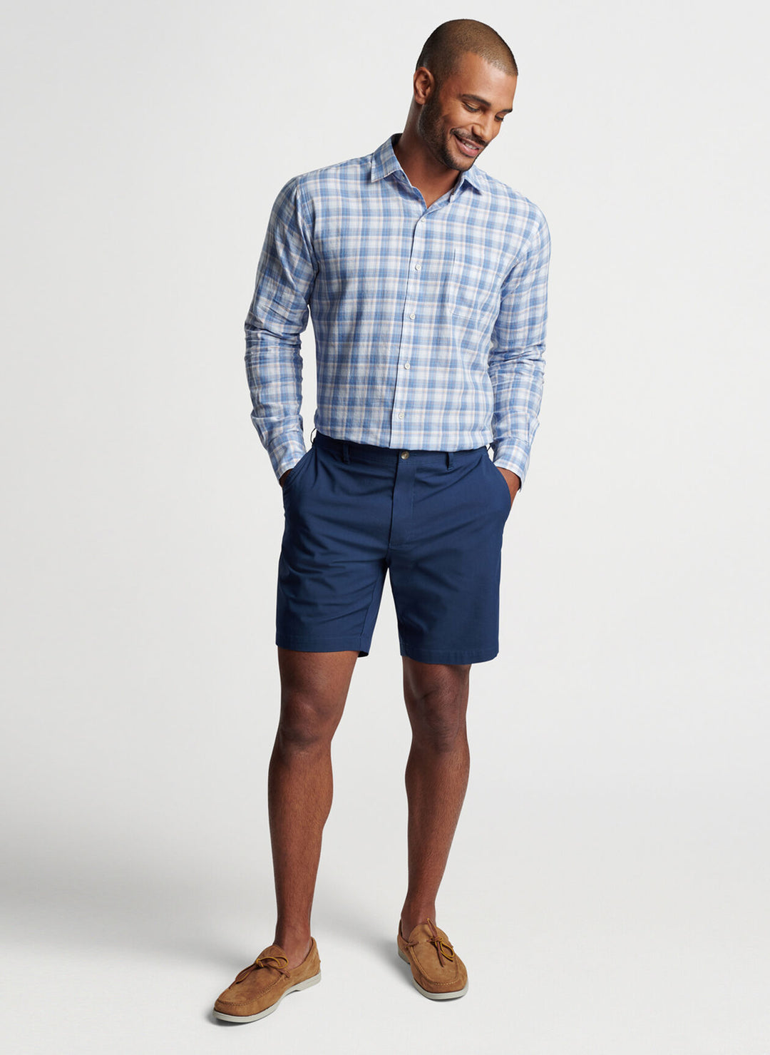 Peter Millar Sanibel Cotton Shirt - Moon Blue