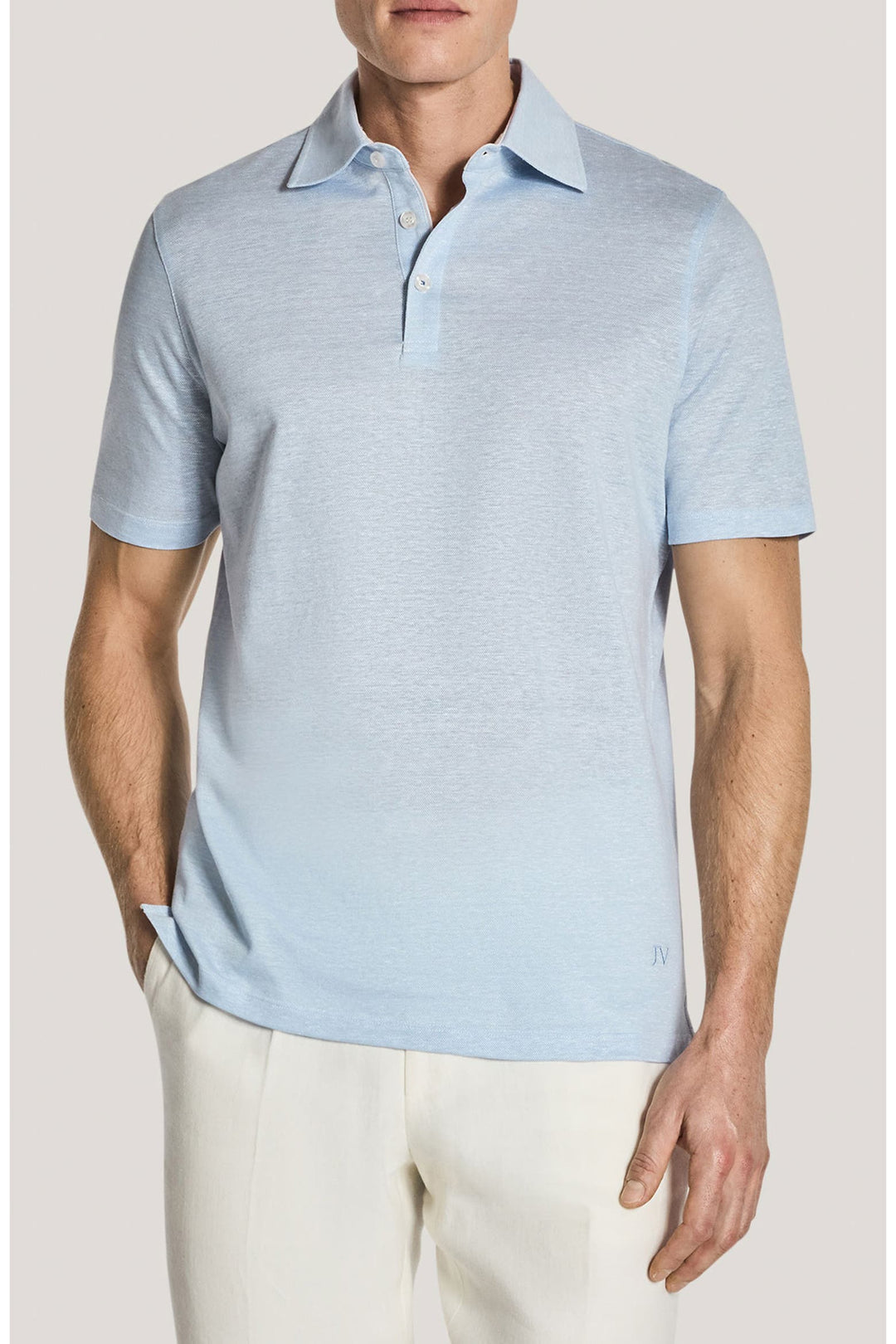 Davis Piqué Polo - Pale Blue