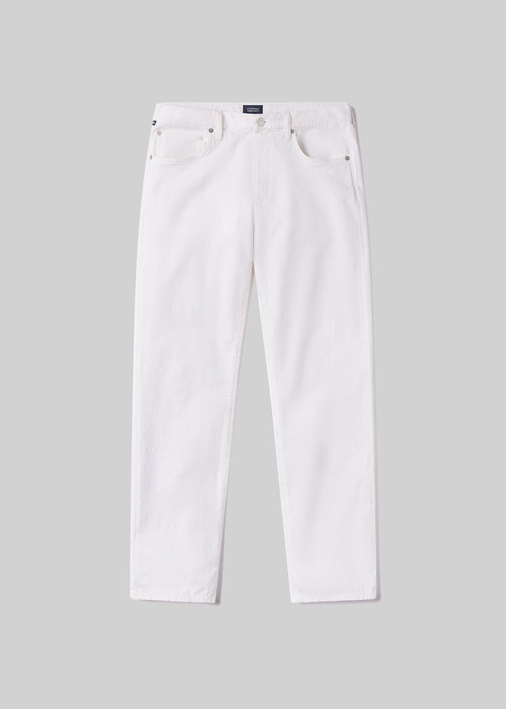 Citizens of Humanity Elijah Relaxed Fit Linen Pant - White