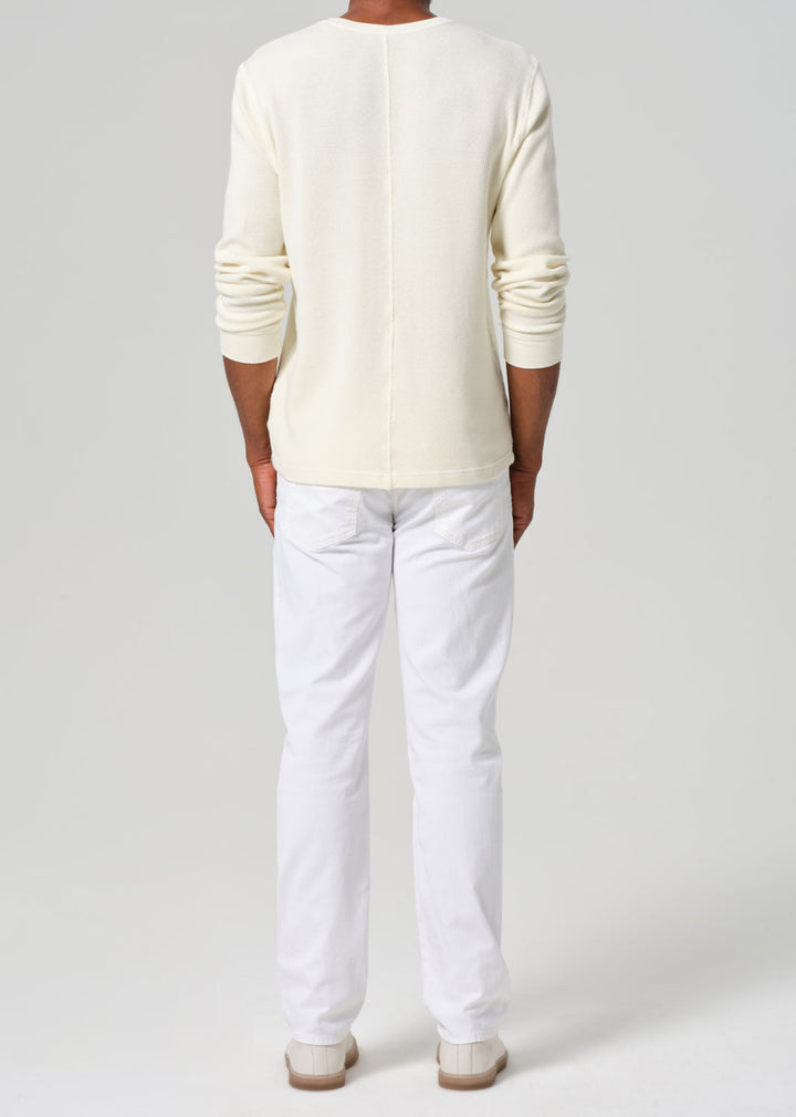 Citizens of Humanity Elijah Relaxed Fit Linen Pant - White
