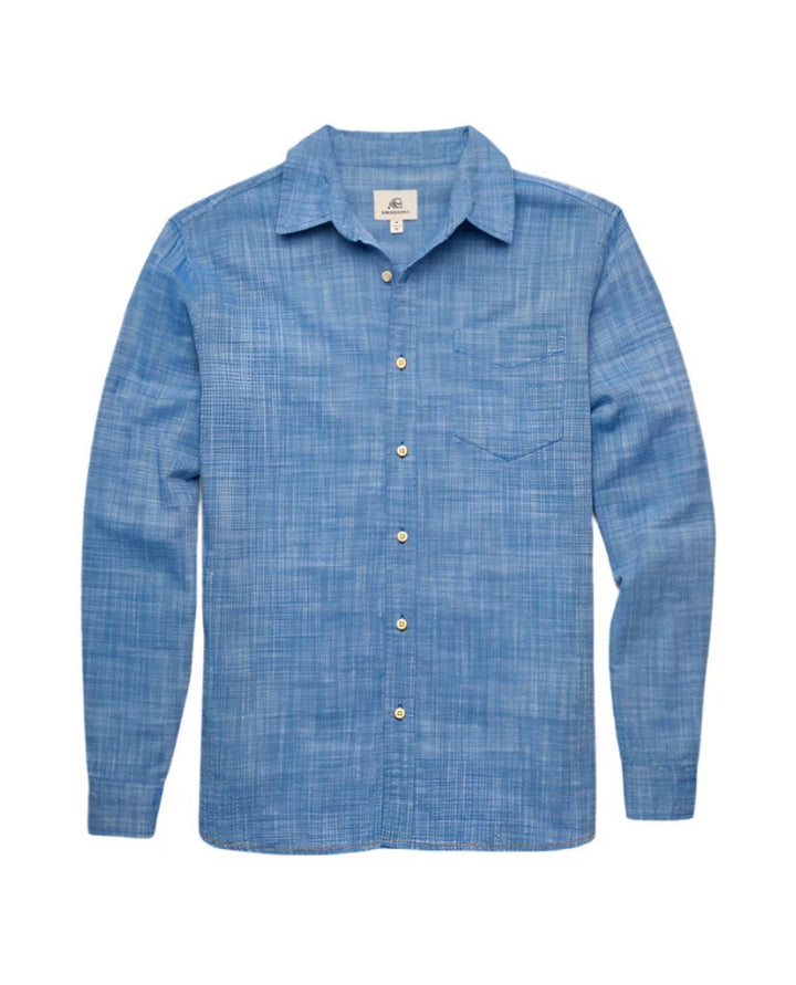 Brian Slub Cotton Shirt - Strong Blue