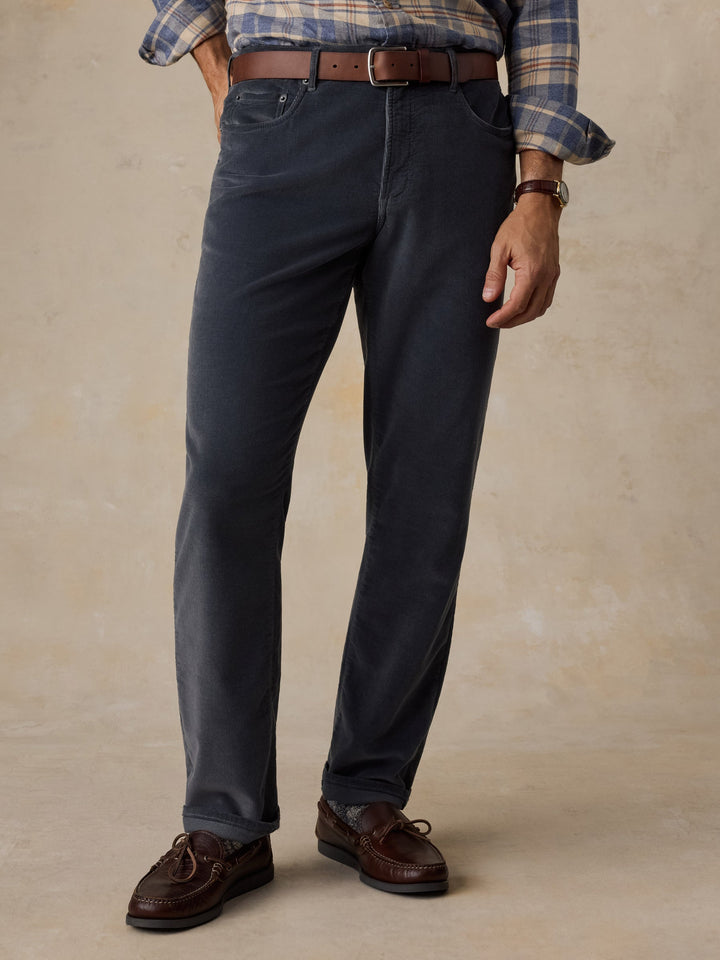 Stretch Terry Corduroy Pant - Navy