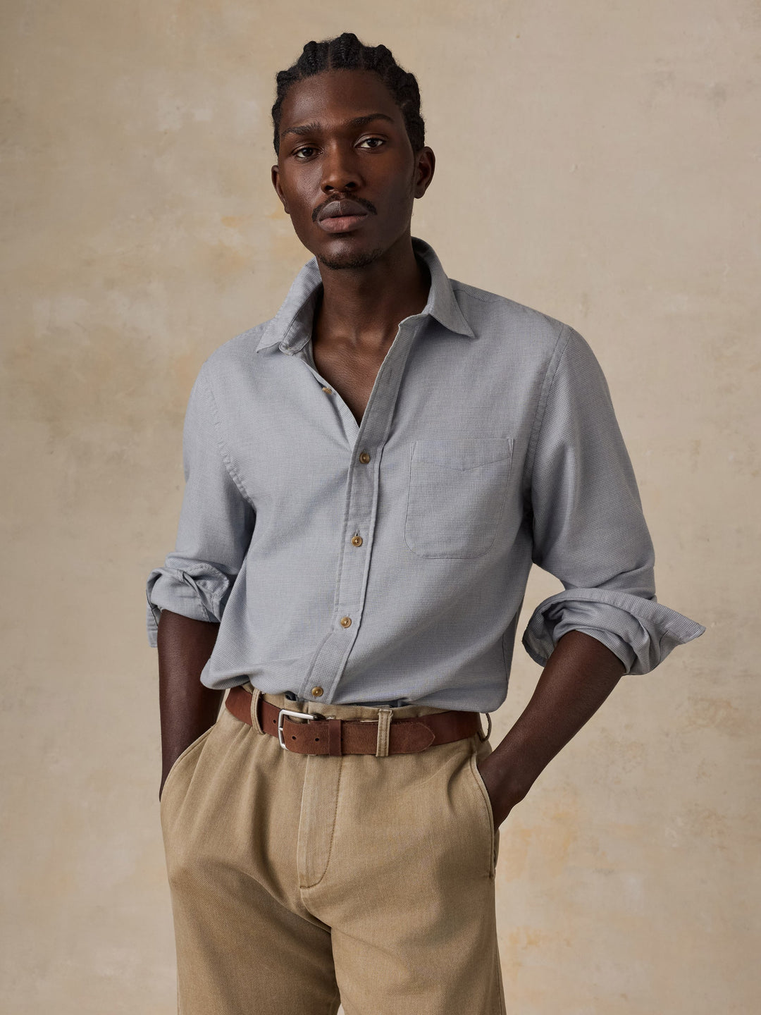 Timberline Brushed Twill Shirt - Mineral Grey