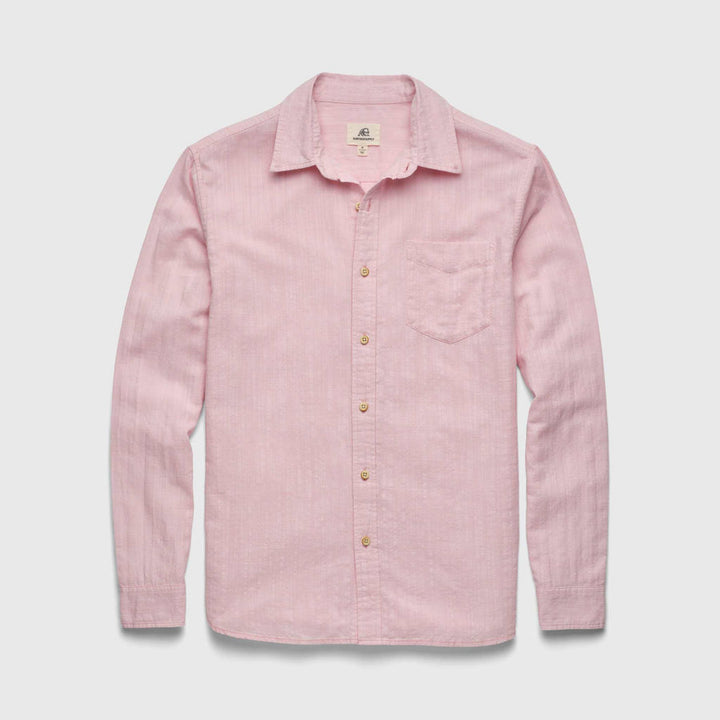 Brian Slub Cotton Shirt - Coral Blush