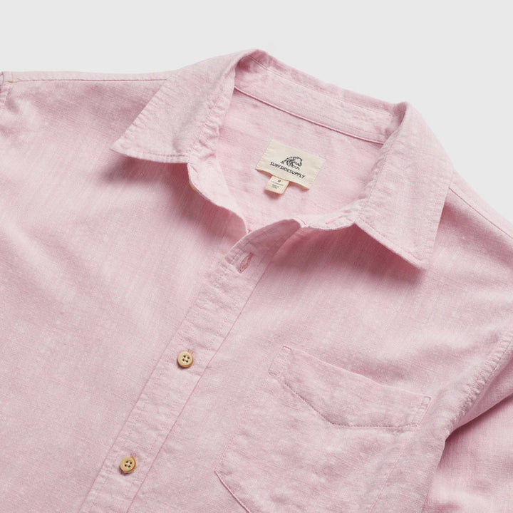 Brian Slub Cotton Shirt - Coral Blush