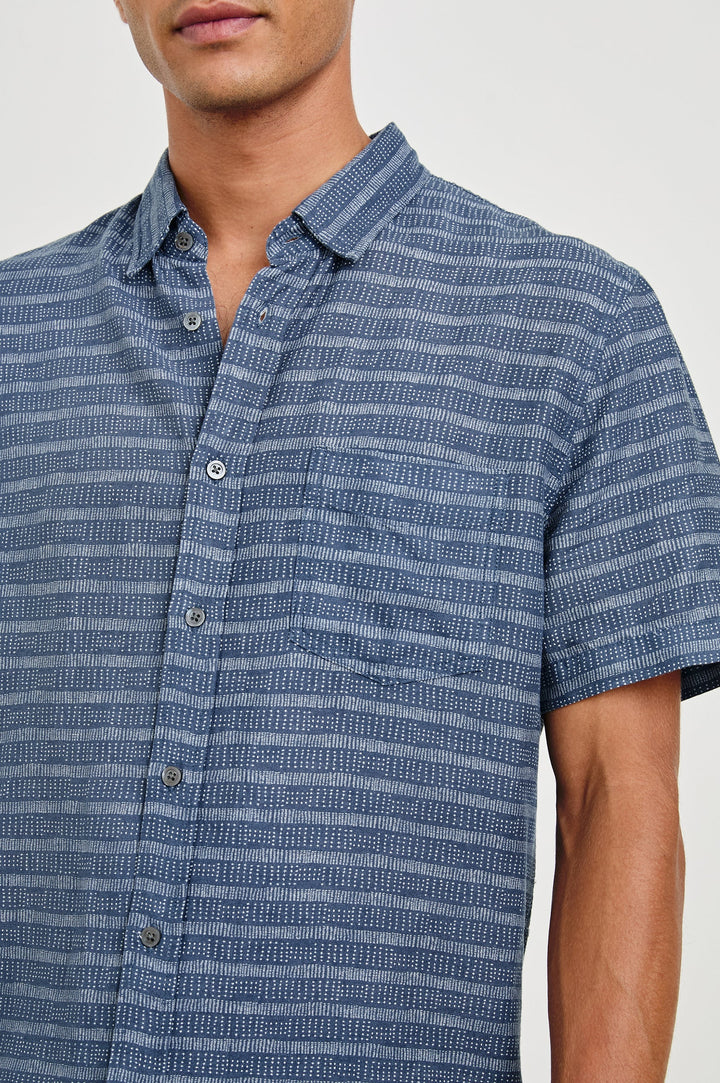 Carson SS Shirt - Homespun Blue