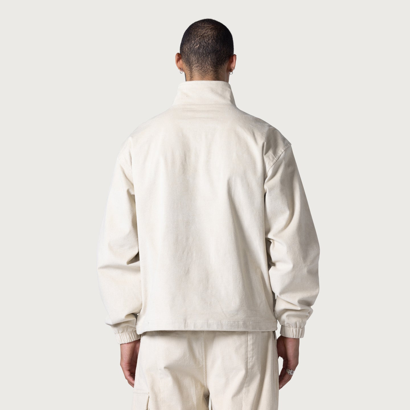Corduroy Quarter Zip Anorak - Cream – Rothmans New York