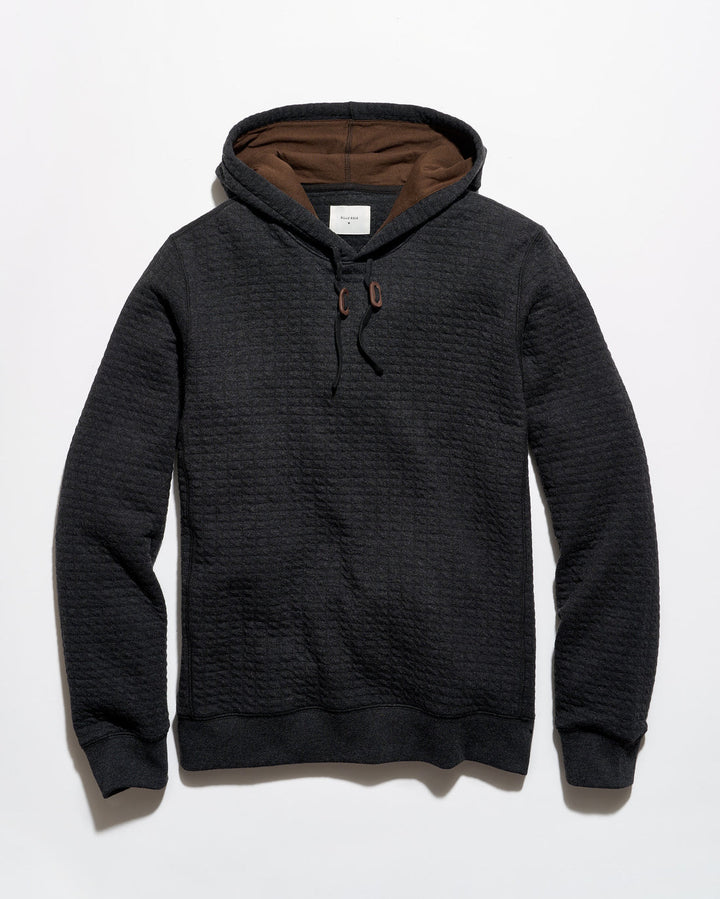 Quilt Hoodie Pullover - Black