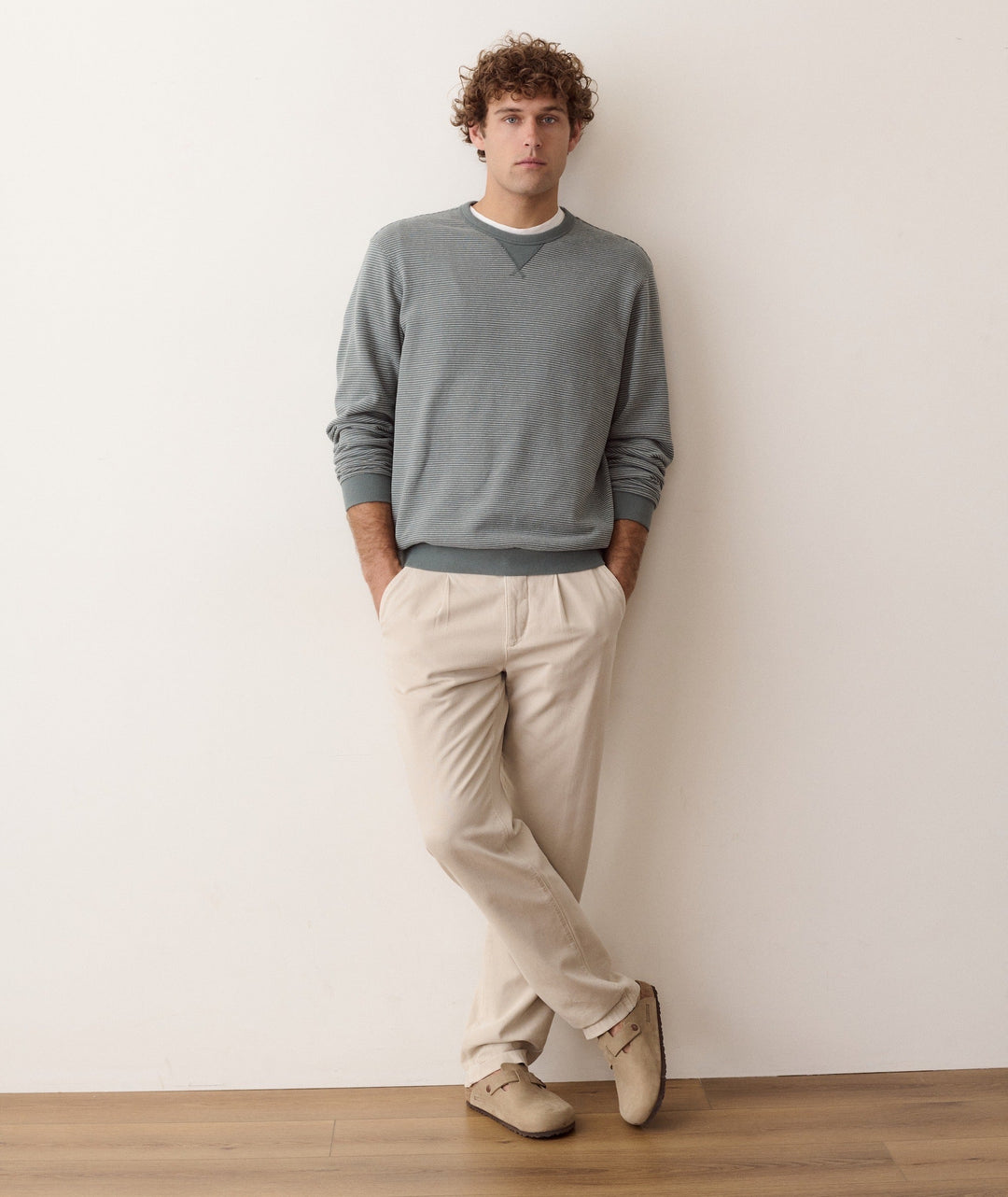 Terry Crewneck Sweater - Balsam Green