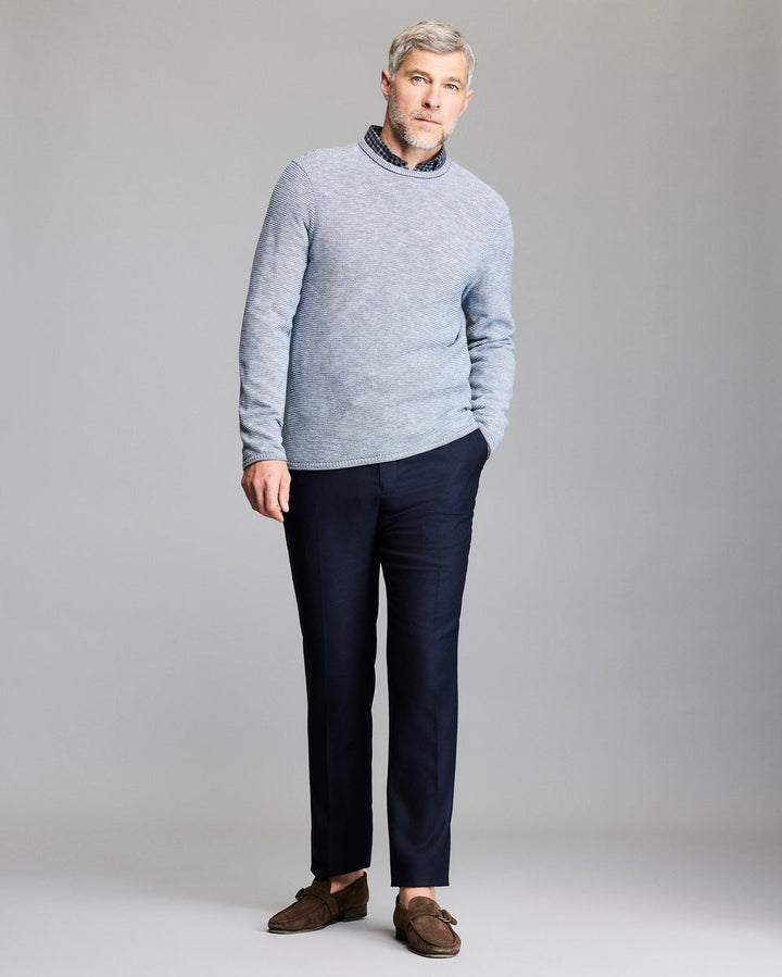 Tuck Stripe Crew - Dark Denim