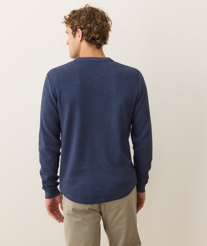 Waffle Henley - Blue