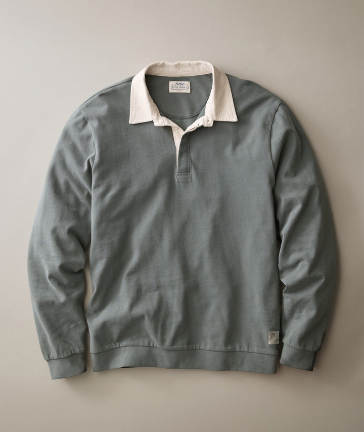 Sueded Rugby Polo - Balsam Green