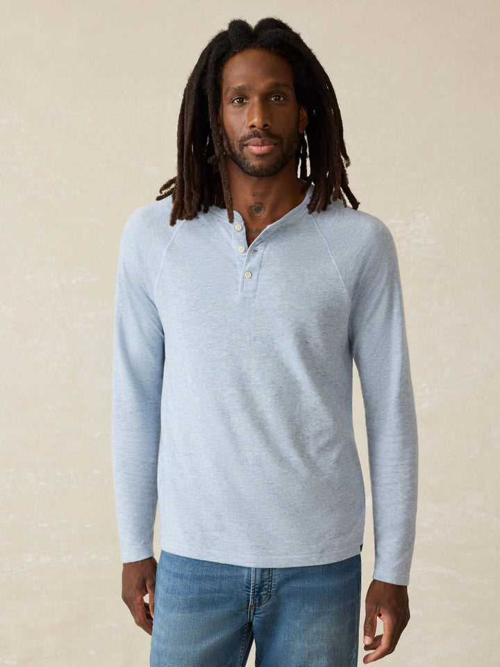 Cloud Henley - Light Blue Heather