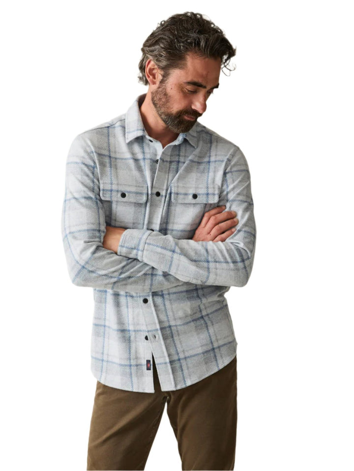 Faherty Legend Sweater Shirt - Maine Sky Plaid