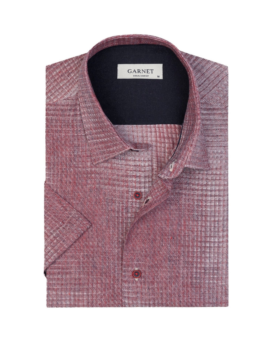 Garnet
Linen-Cotton Woven Shirt - Red