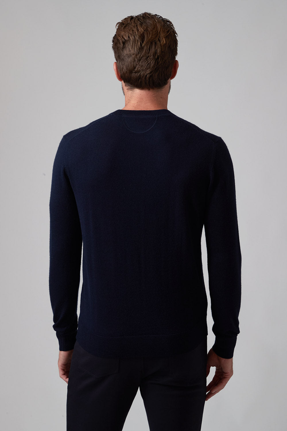 Merino V-neck - Midnight